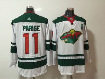 Wild 11 Zach Parise White Jersey