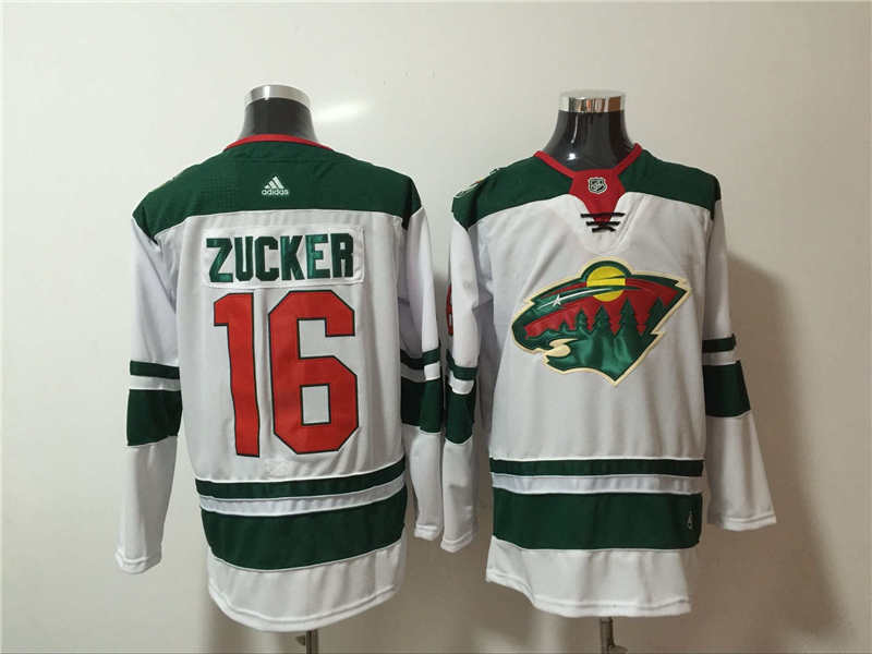 Wild 16 Jason Zucker White Jersey