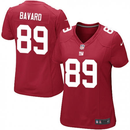 WoMen New York Giants 89 Mark Bavaro Red Alternate Stitched NFL Jersey