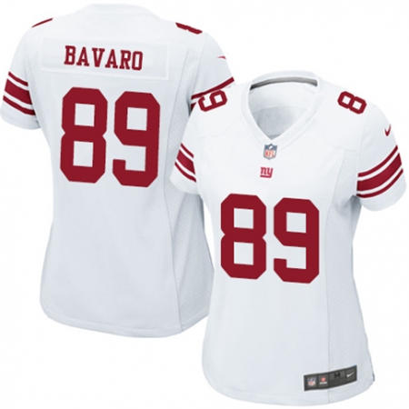 WoMen New York Giants 89 Mark Bavaro White Stitched NFL Jersey