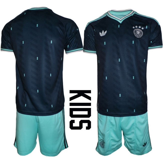 Youth Germany Blank Navy 2026 Away Soccer Jersey Suit