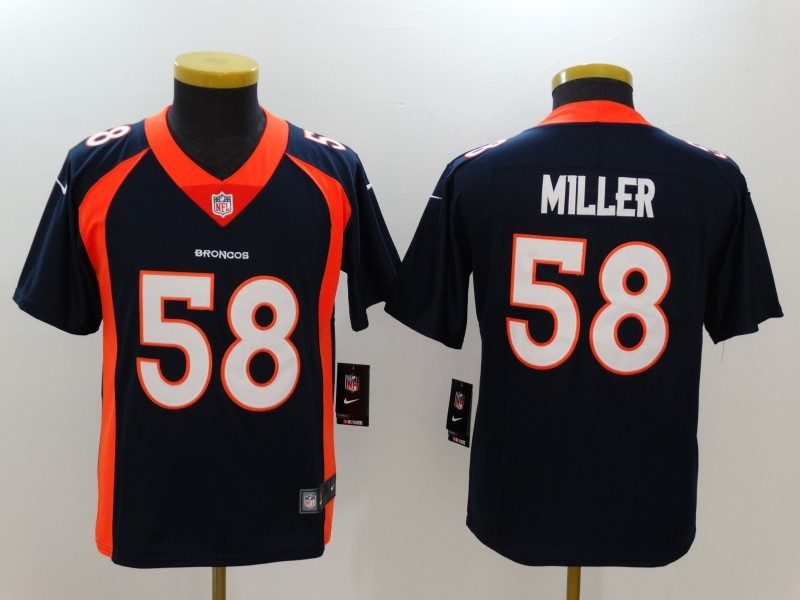 Youth Denver Broncos #58 Von Miller Blue 2017 Vapor Untouchable Limited Stitched Jersey