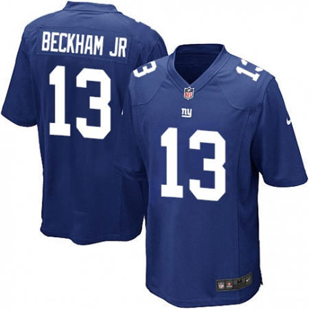 Youth New York Giants 13 Odell Beckham Jr Royal Blue Team Color Stitched NFL Jersey