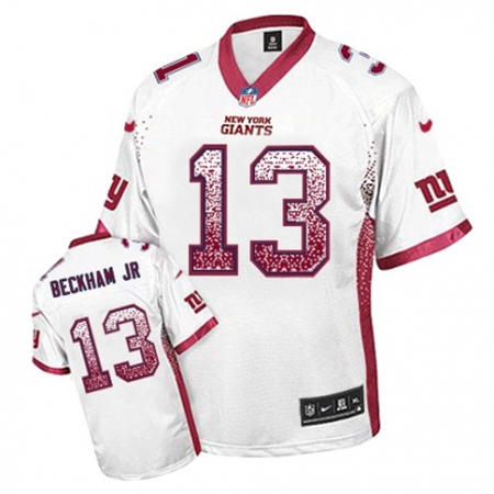 Youth New York Giants 13 Odell Beckham Jr White Drift Fashion Stitched NFL Jersey