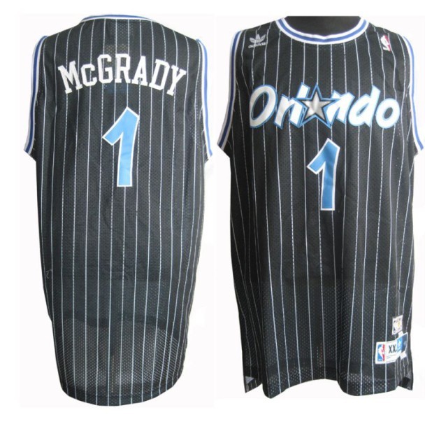  Orlando Magic Tracy McGrady 1 Black Throwback Jerseys